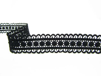 Wstawka 3cm gipiurowa poly czarna