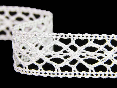 Wstawka 1,3cm bawełniana biała