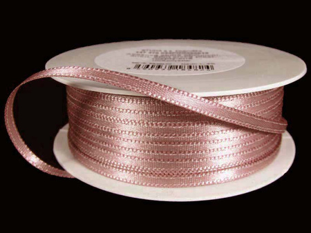 Wstążka 3mm atłas róż antyczny