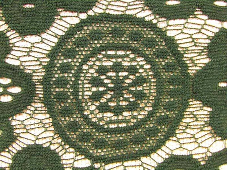 Koronka 155cm stabilna ciemnozielona