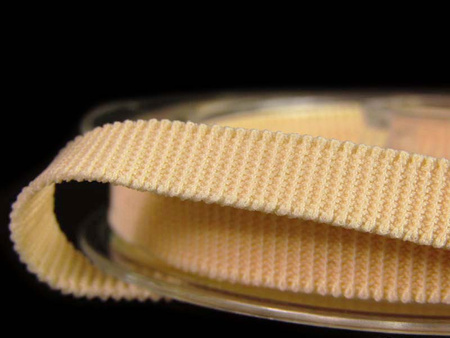 Taśma 6mm elastyczna rypsowa krem