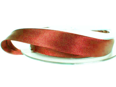 Lamówka 1,5cm atłasowa rdza ciemna