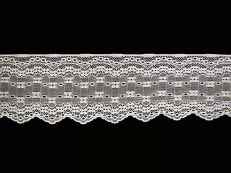 Koronka 7,5cm elastyczna biała