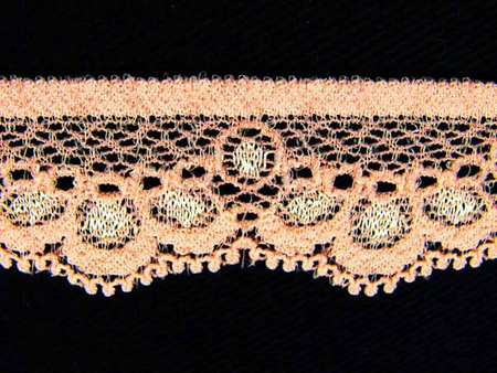 Koronka 2,5cm elastyczna łosoś