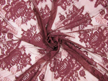 Koronka 155cm stabilna bawełna-poliamid red bean