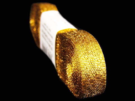 Wstążka 10mm lurex ciemnozłota