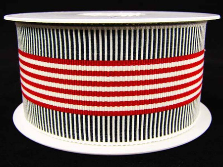 Taśma 50mm ryps PASKI granatowo_czerwono_biała