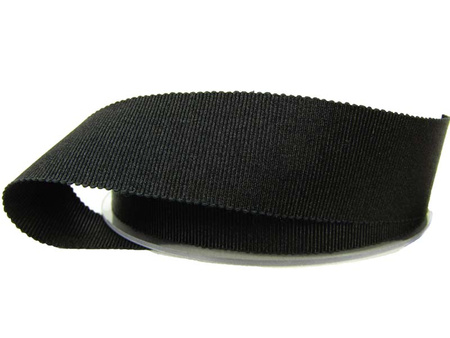 Taśma 27mm ryps bawełniano-poliamidowa czarna