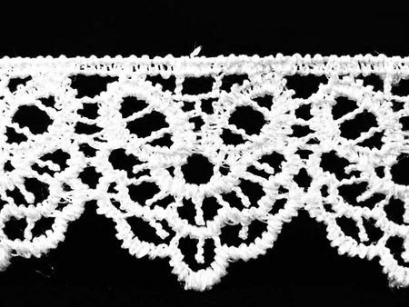 Koronka 3,5cm gipiurowa biała