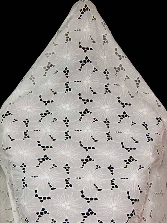 Koronka 160cm bawełniana haft angielski biała