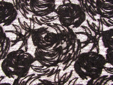 Tkanina 140cm RÓŻA czarna