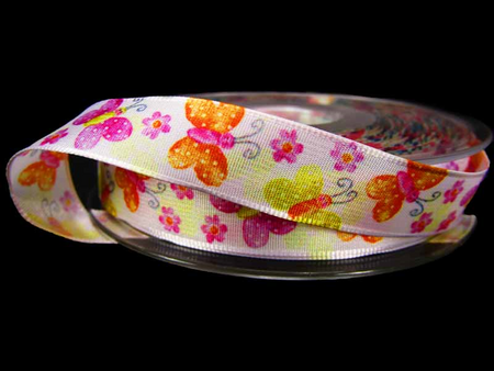 Wstążka 16mm tafta Mariposa wrzos