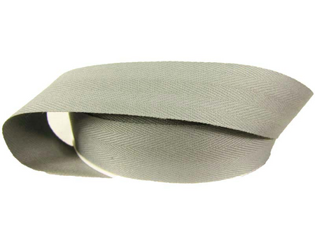 Taśma 25mm bawełniana jodełka popiel