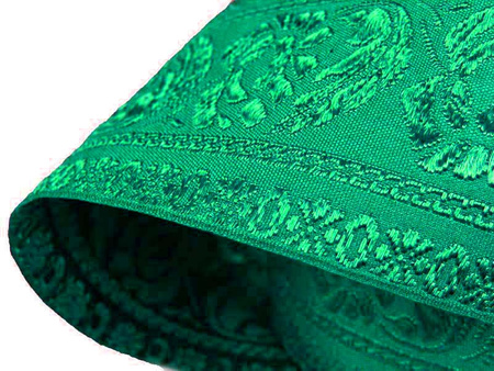 Taśma 55mm żakard FOLK zielona