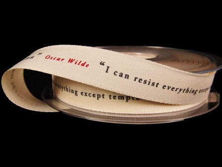 Wstążka 15mm tafta I CAN RESIST natural