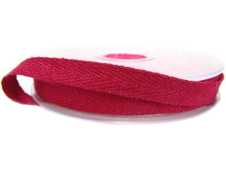 Taśma 10mm bawełniana jodełka bordo