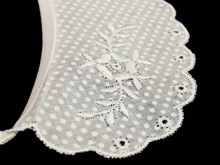 Kołnierzyk BEBE haft bawełna biały