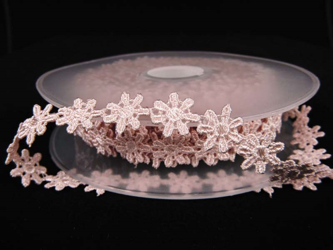 Wstawka 1,3cm gipiurowa KWIATEK pudrowy róż