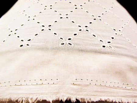 Koronka 145cm bawełniana haft angielski ivory