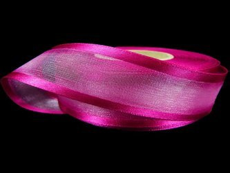 Wstążka 25mm organtyna LAMÓWKA amarant