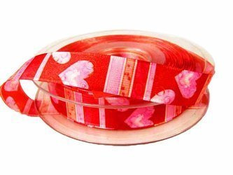 Wstążka 16mm tafta Valentina czerwona