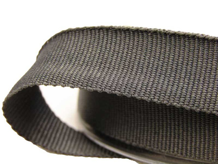 Taśma 15mm ryps poliestrowa grafit