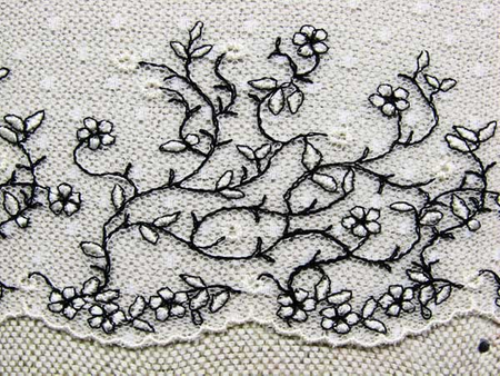 Koronka 15cm tiulowa kość słoniowa