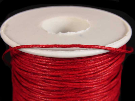 Sznurek 1mm woskowany czerwony