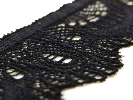 Koronka 4cm elastyczna czarna