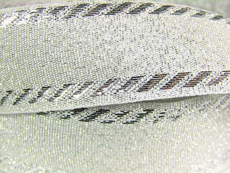 Wstążka 25mm lurex srebrna