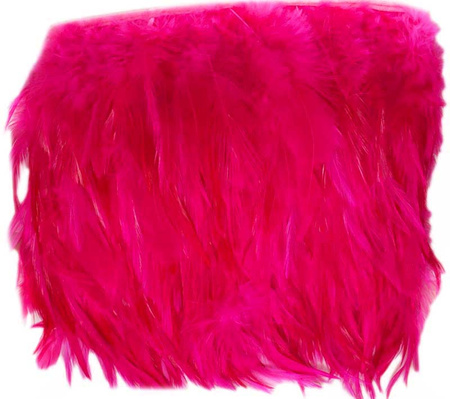 Taśma 12cm FRĘDZEL pióra amarantowa