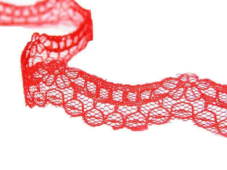 Koronka 1,5cm stabilna czerwona
