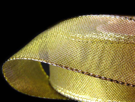 Wstążka 25mm siatka stare złoto