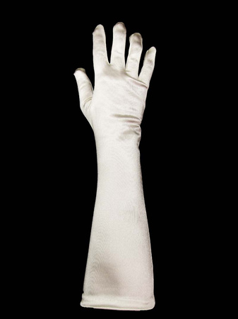 Rękawiczka satyna 38cm biała