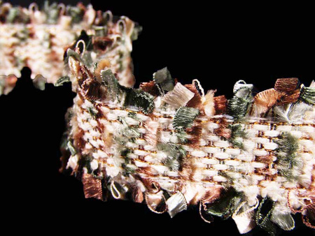 Taśma 2,5cm ozdobna "CHANEL" beż