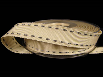 Taśma 1,5cm ryps natural stebnówka popiel