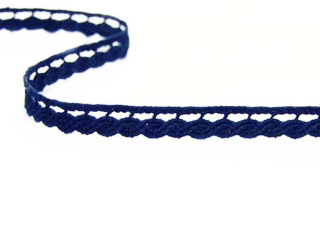 Koronka 0,6cm bawełniana granat atrament