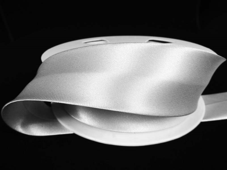 Lamówka 3cm atłasowa biała