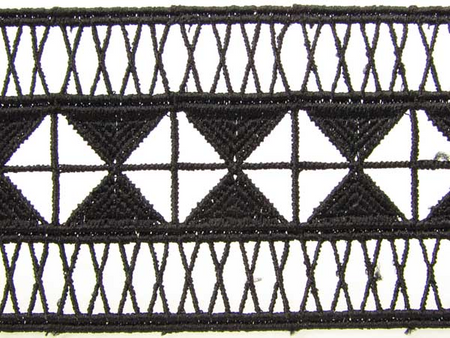 Wstawka 7cm gipiurowa poly czarna