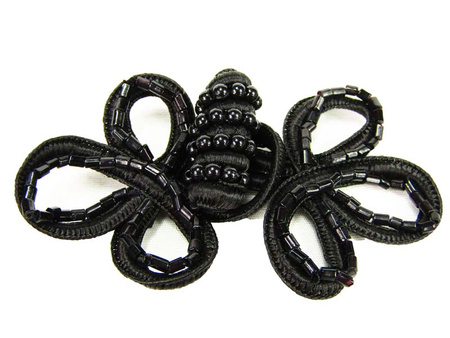 Szamerunek z koralikami czarny