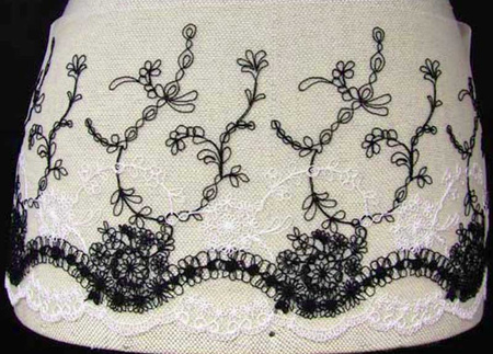 Koronka 20cm tiulowa ivory