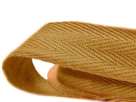 Taśma 20mm bawełniana karmelowy beż