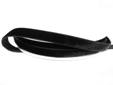 Aksamitka 9mm elastyczna czarna
