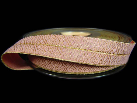 Lamówka 1,5cm elastyczna ŻAKARD róż