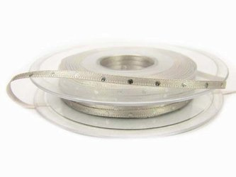 Wstążka 3mm atłas DOTTY popiel