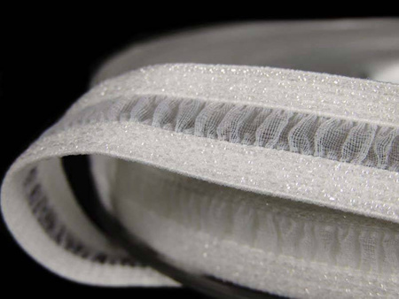 Taśma 12mm elastyczna DEBBIE biała