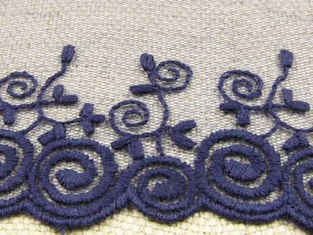 Koronka 10cm tiulowa jasnogranatowa