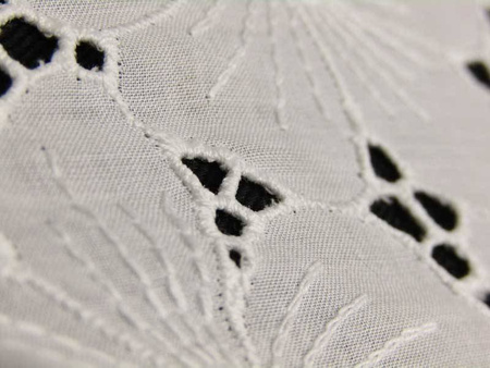 Koronka 160cm bawełniana haft angielski biała