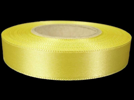 Wstążka 15mm atłas bladożółta