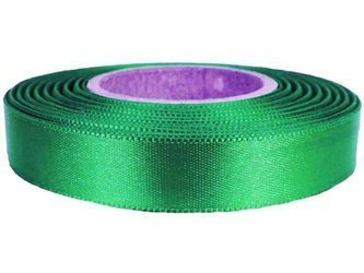Wstążka 15mm atłas zielona